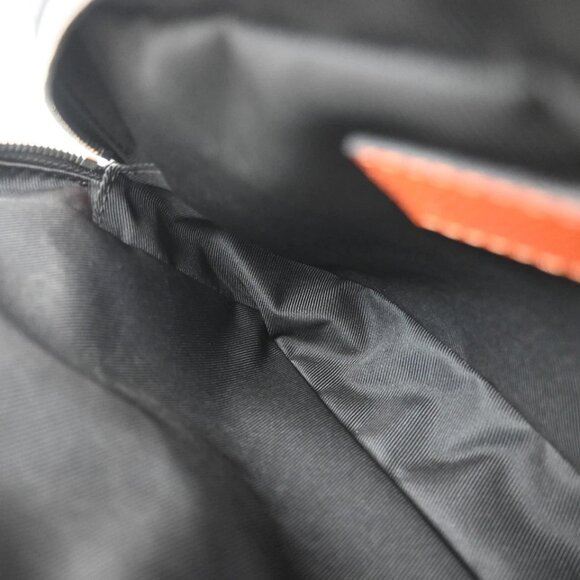 LOUIS VUITTON LV Logo Body Belt Bum Bag Taigarama Leather Orange 958-082725 - Picture 12 of 15